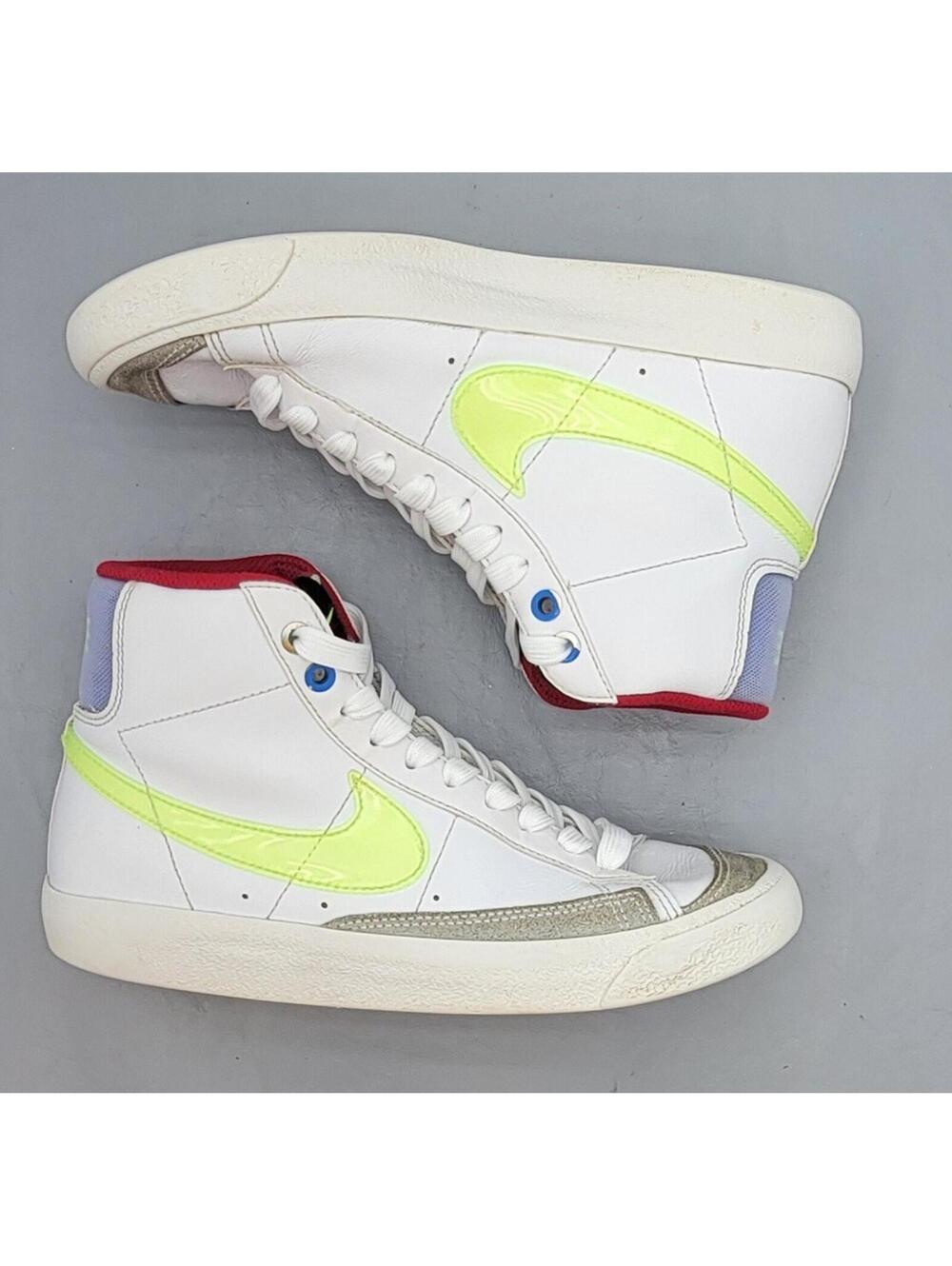 Nike Blazer Mid 77 GS White Volt Royal Youth 5Y Women's 6.5 Sneakers DV2234-100